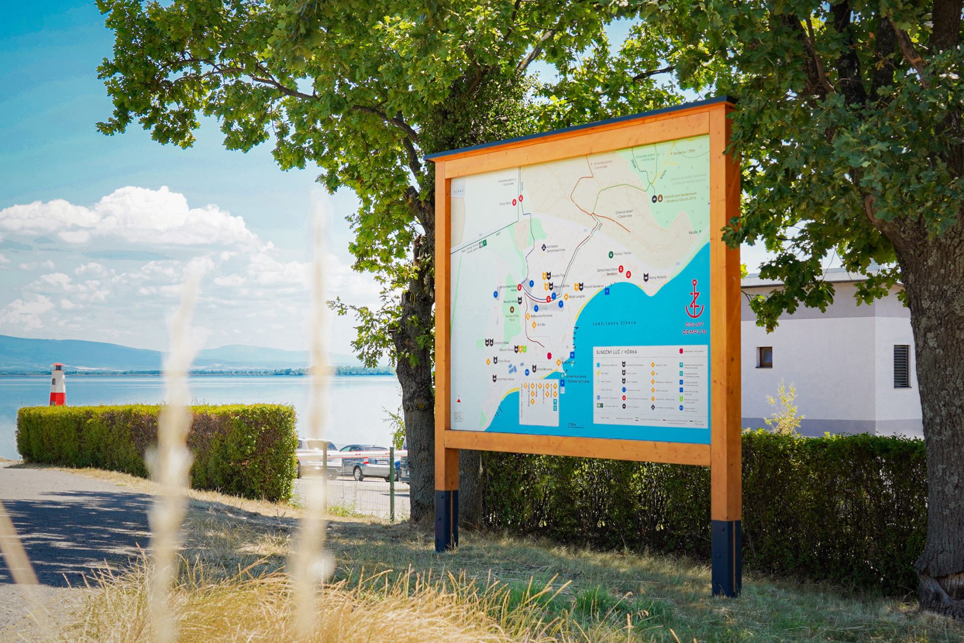 Kreslené mapy - informačná tabuľa