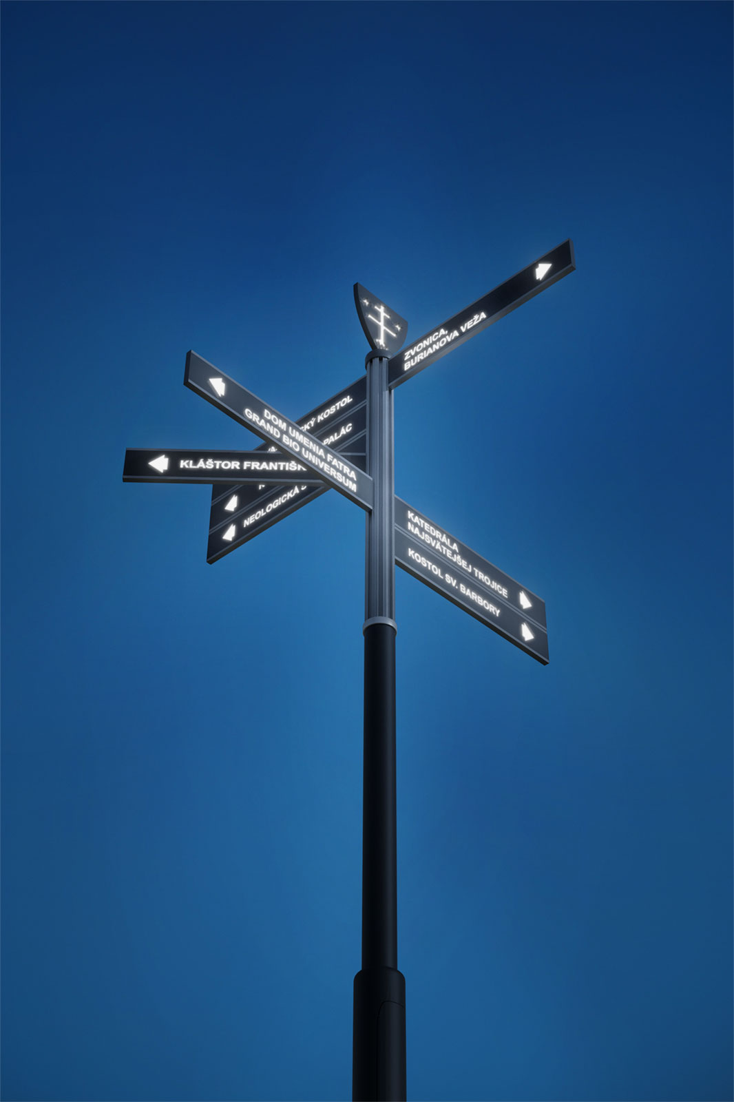 Smerové šípky s led osvetlením