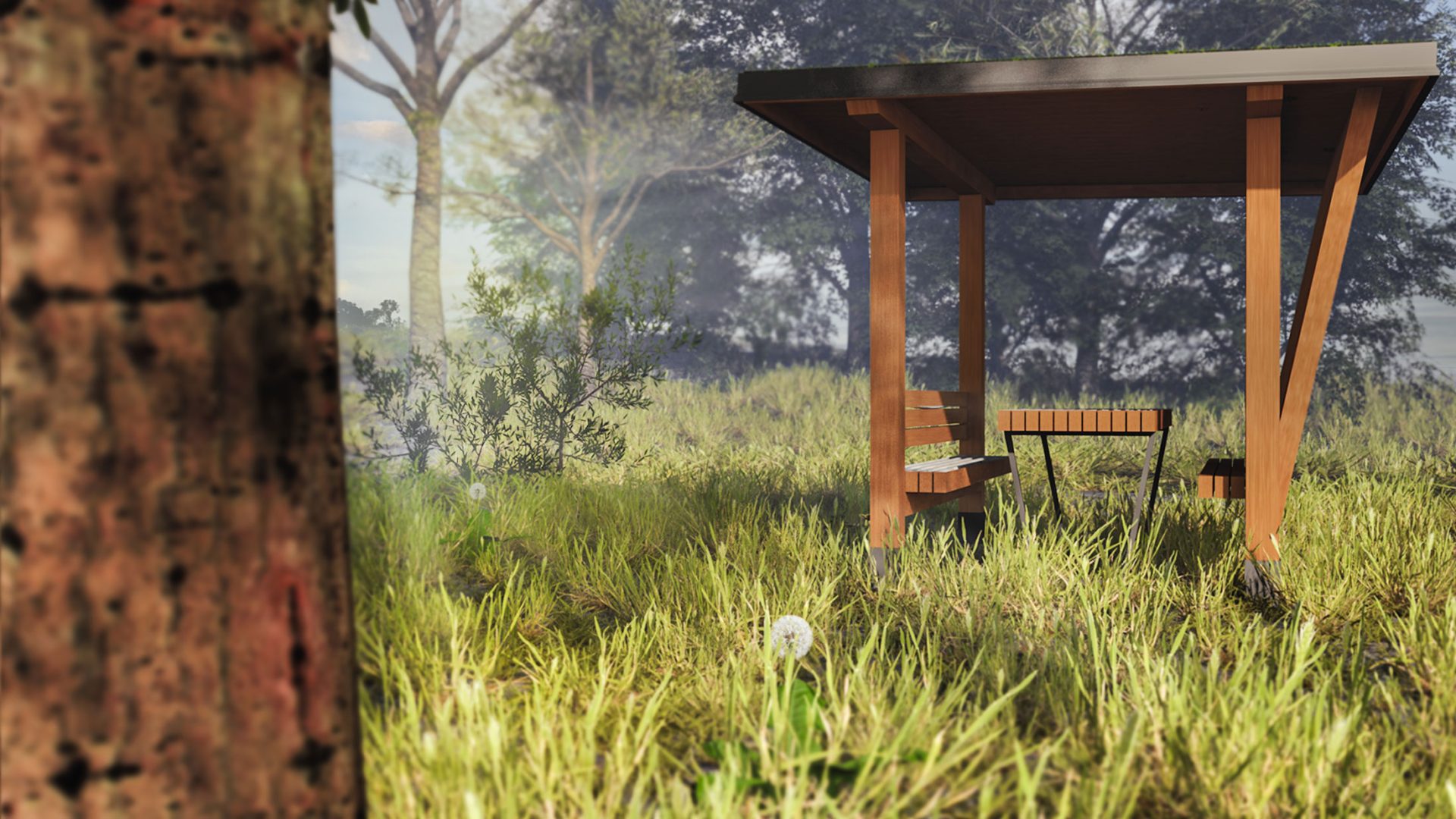 prístrešok ARDSYSTÉM s lavičkou