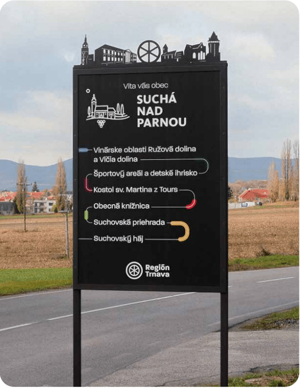 Uvítacia tabuľa do obce