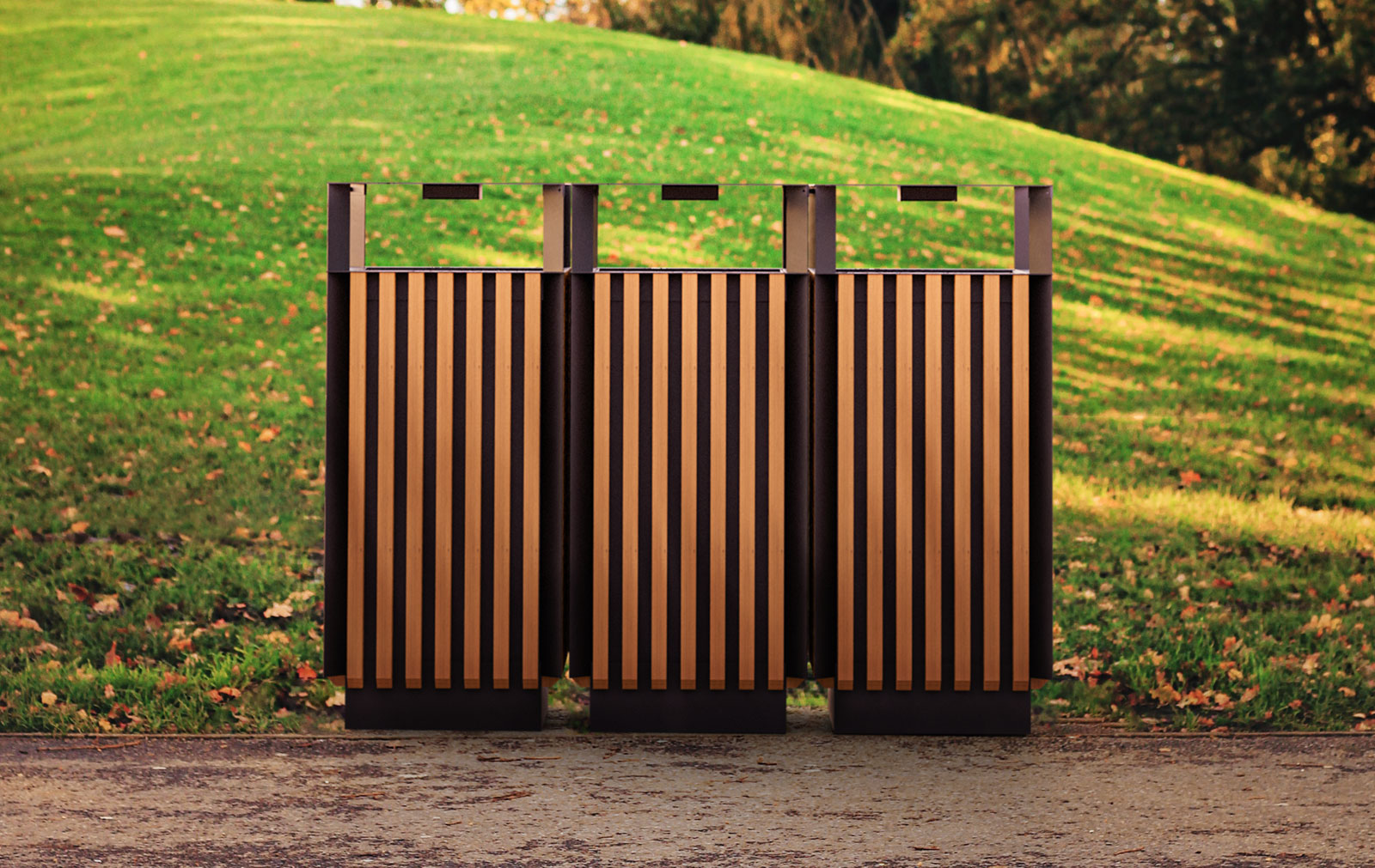 Vonkajšie odpadkové koše - mestský mobiliár