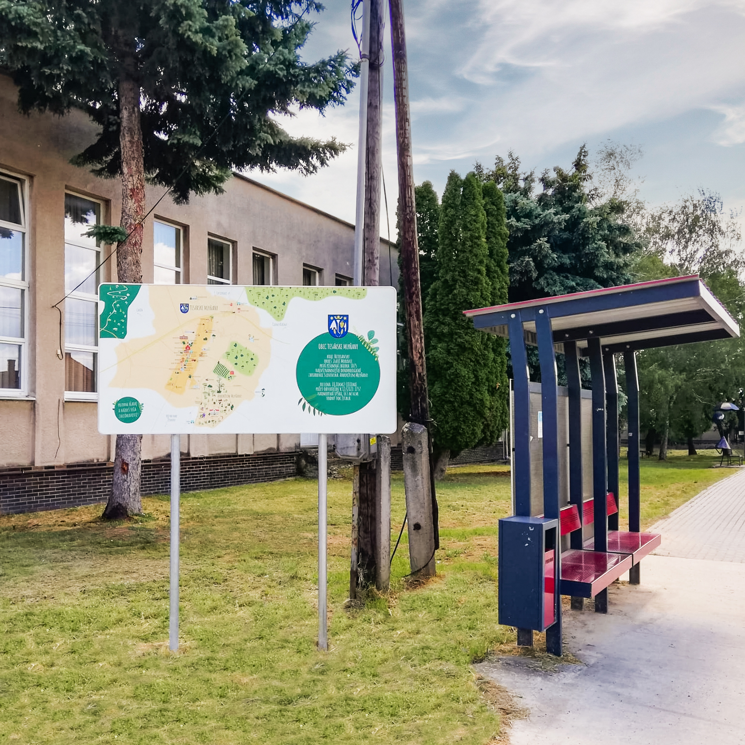 Kreslené mapy - informačná tabuľa