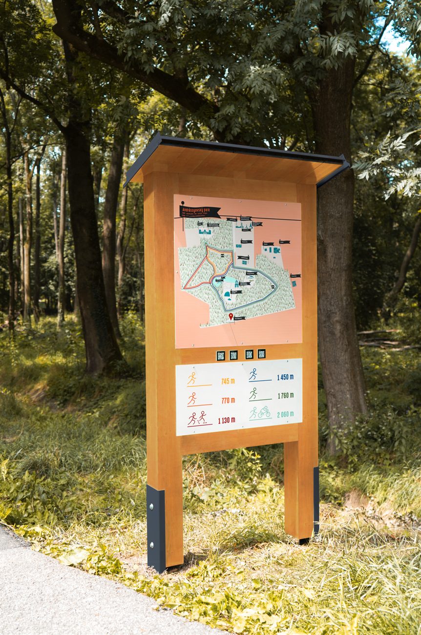 informačná tabuľa a mapa