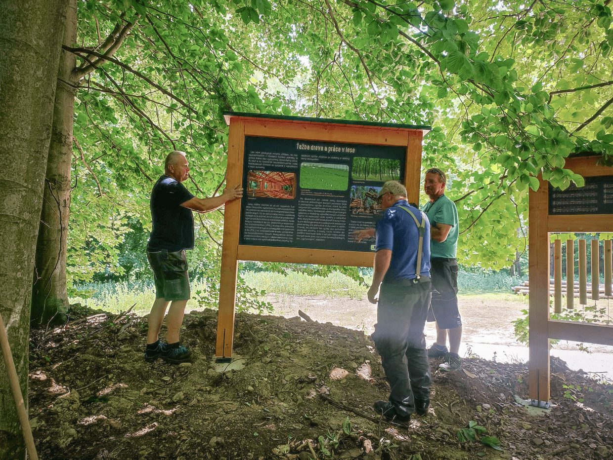 Náučné tabule - montáž