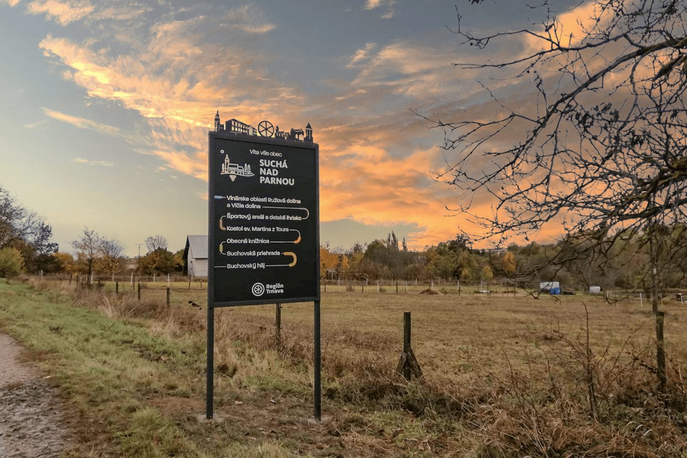 Uvítacia tabuľa pre obec