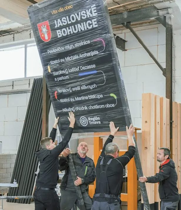 Uvítacia tabuľa pre obce